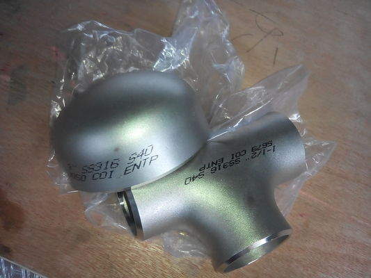 45D 90D 180D مستقيم الفولاذ المقاوم للصدأ الأنابيب المحملة بعقب اللحام SS304L SS316L STD SCH40