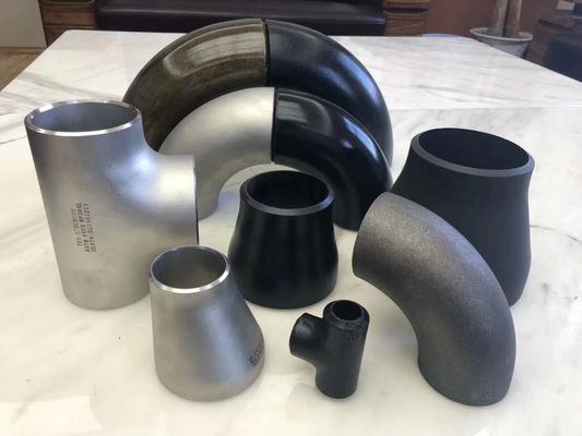 جودة  45D 90D 180D Carbon Steel Butt Welded Pipe Fittings ASME B16.9 B16.28 A234WPB مصنع