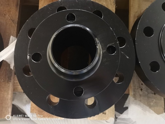 Wn 150lbs الخيوط الأنبوبية شفة Dn200 Asme A105n الطلاء الأسود