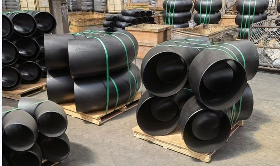 ASME B16.9 وصلات مواسير ملحومة بعقب SCH10 SCH20 STD SCH40 SCH80 كوع فولاذي أسود